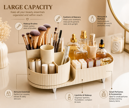 360° Rotating Makeup Organizer