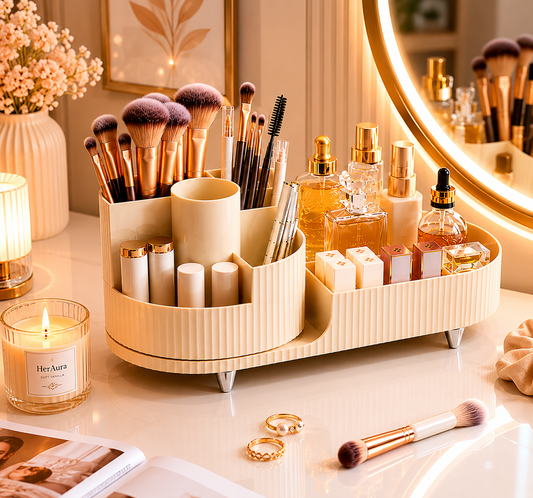 360° Rotating Makeup Organizer