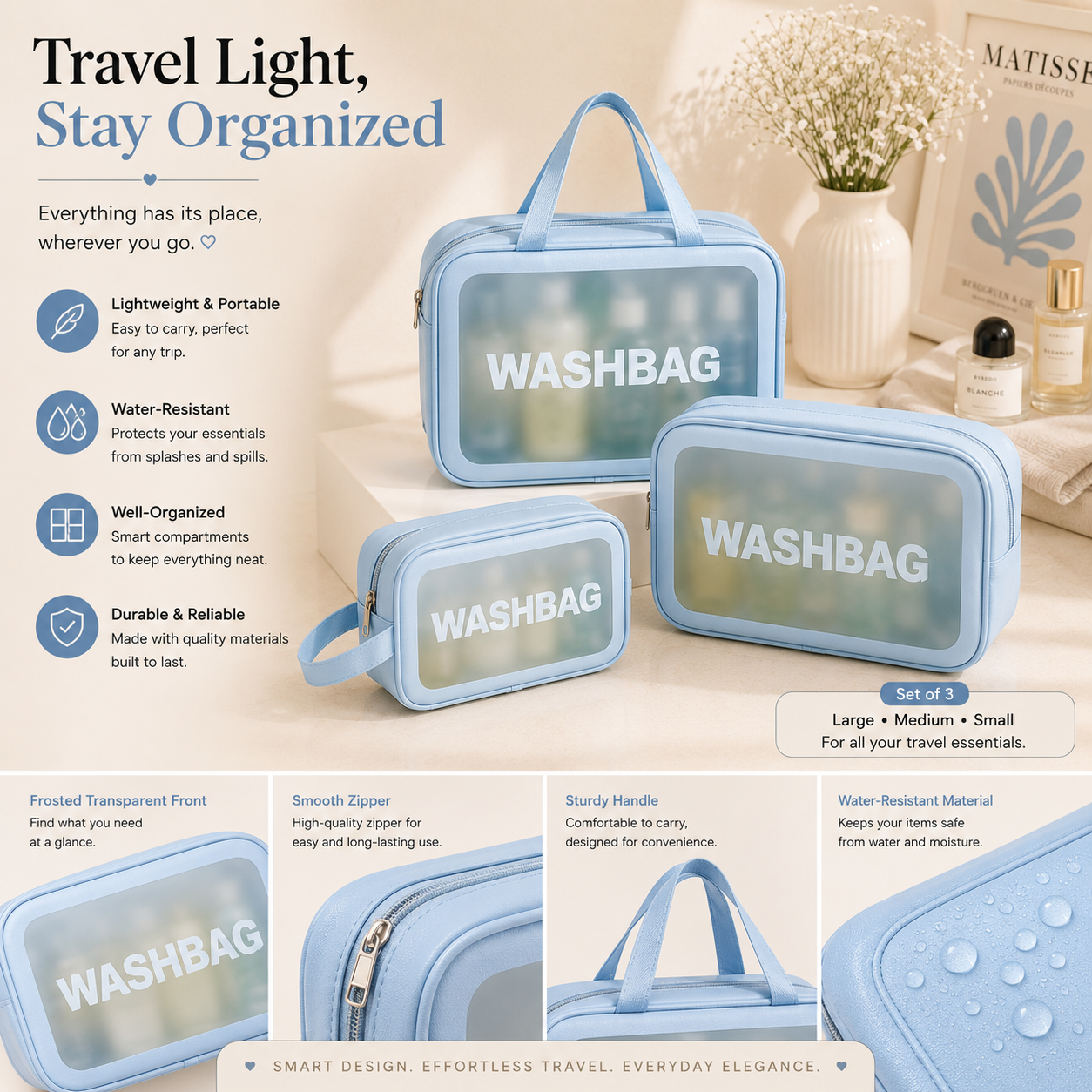 Makeup Travel Pouch Set