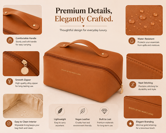 Premium Makeup Travel Pouch – Large Capacity Cosmetic Organizer Bag
