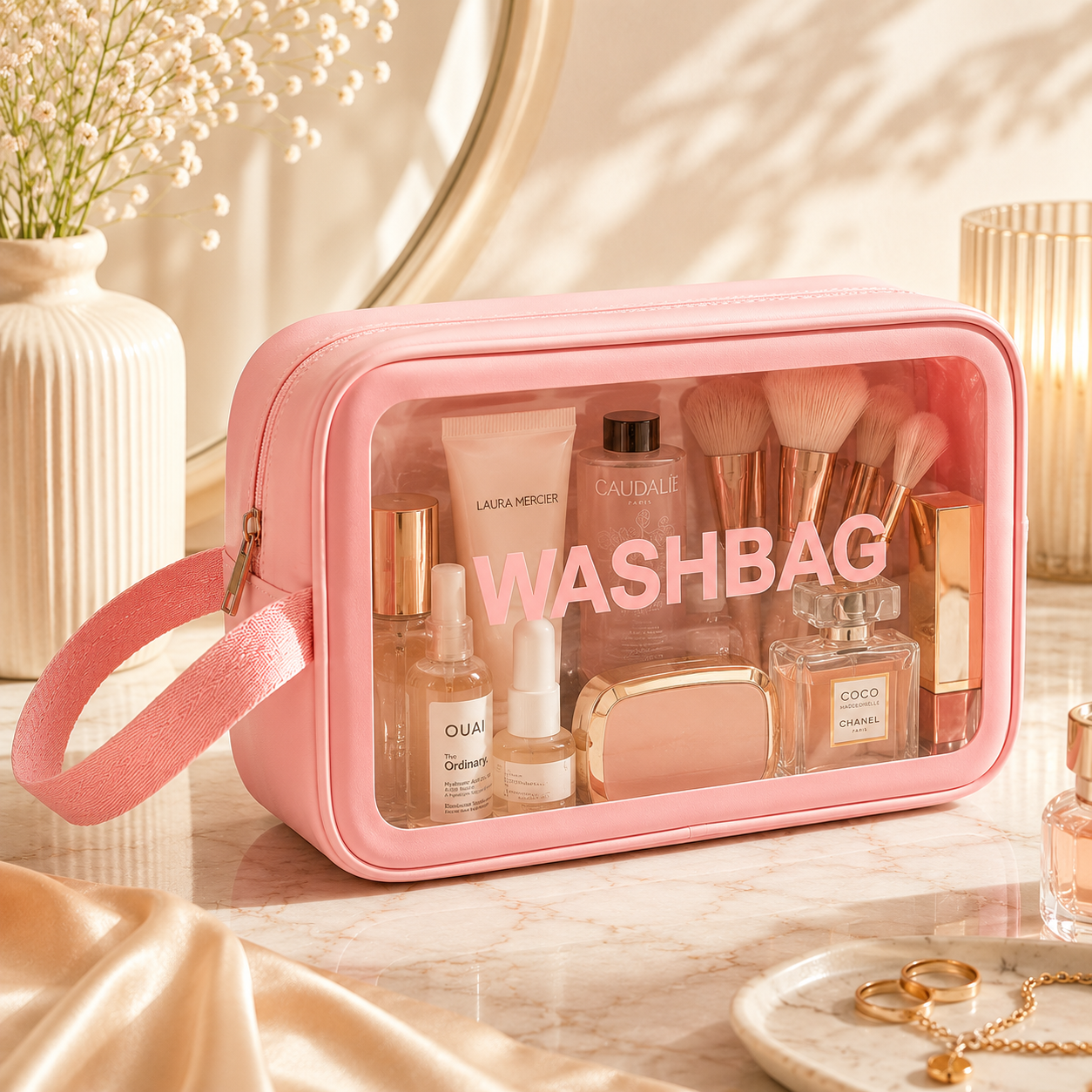 Travel Makeup & Toiletry Organizer – Waterproof Cosmetic Wash Bag