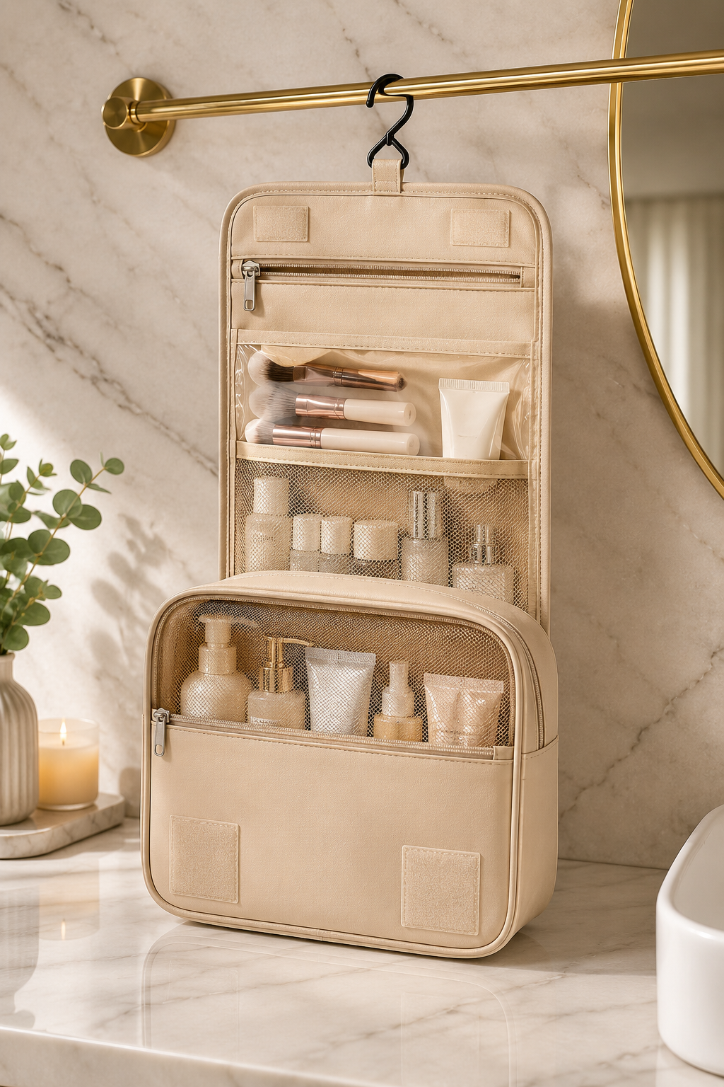 Luxury Hanging Travel Toiletry Organizer
