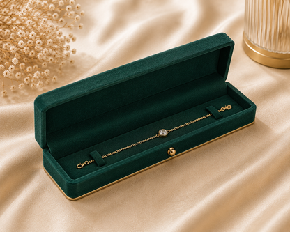 Emerald Velvet Ring Box