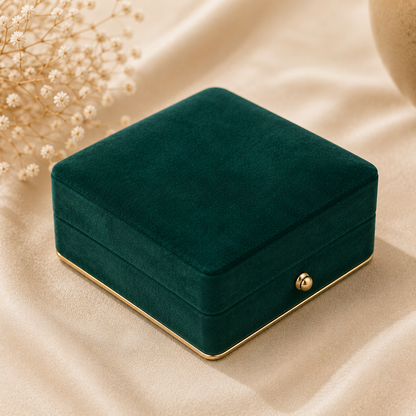 Emerald Velvet Ring Box