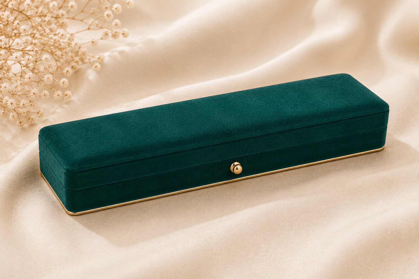 Emerald Velvet Ring Box